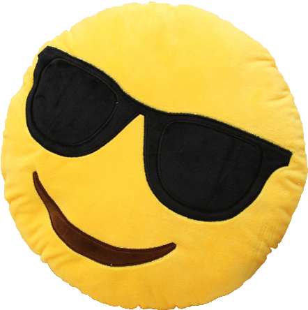 Emoji Sunglasses Pillow Getonfleek - Emoji (480x462), Png Download