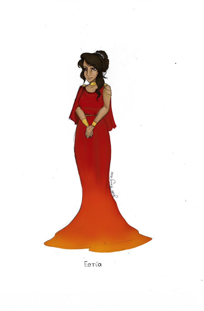 Hestia By Jadeariel - Goddes Of Hestias Full Body (900x1238), Png Download