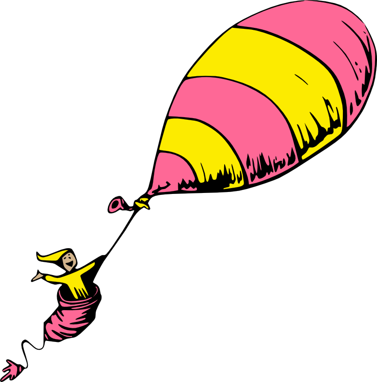Dr Seuss Clipart - Oh The Places You Ll Go Balloon (772x782), Png Download