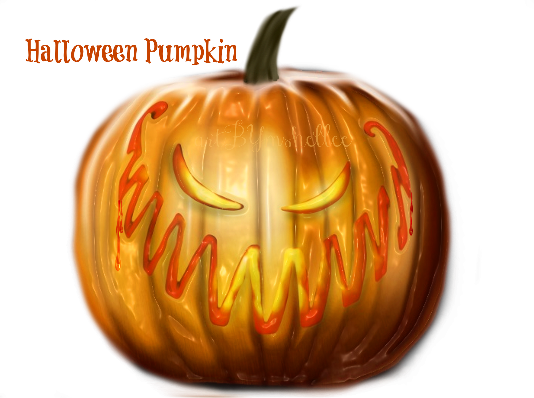 Halloween Evil Pumpkin - Pumpkin (1800x1352), Png Download