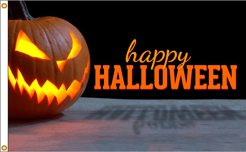 Halloween Evil Pumpkin Flag - American Halloween Flag (800x800), Png Download