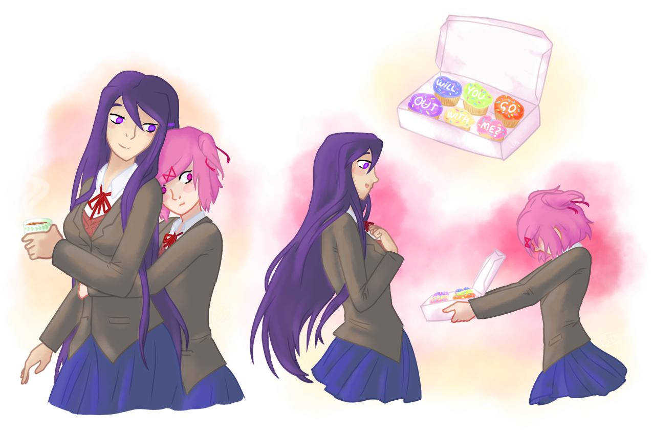 Yuri Appreciation Club Shvareidow - Doki Doki Yuri X Natsuki (1280x904), Png Download