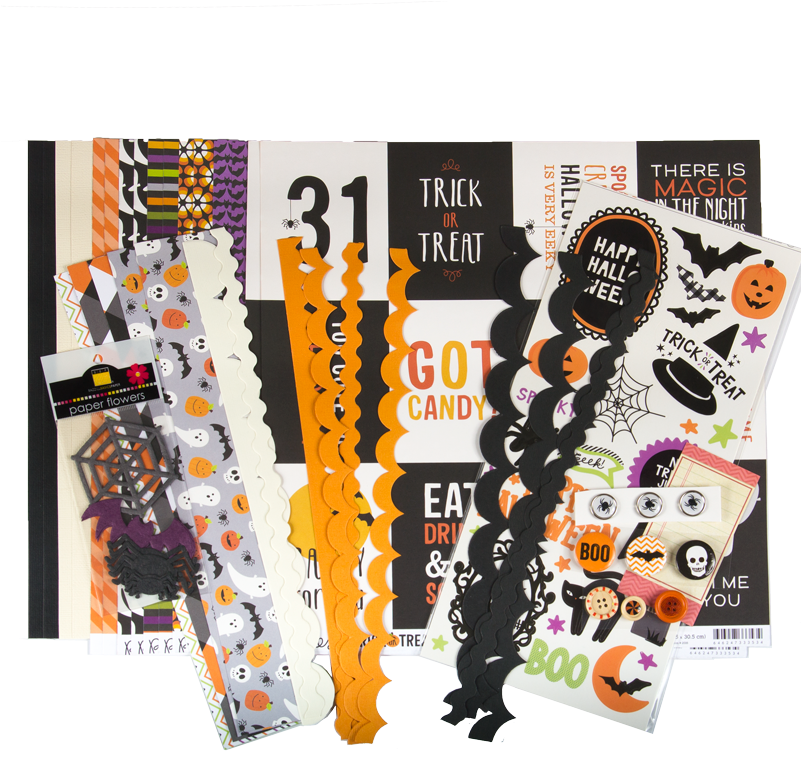 American Crafts Halloween Stickers 6"x12" 2/pkg-accents (800x800), Png Download
