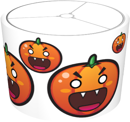 Evil Pumpkin Lampshade - Cartoon (674x516), Png Download