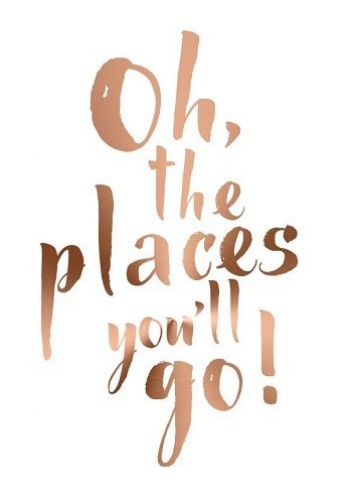 Copper Oh, The Places You'll Go Print - Oh, The Places You'll Go! A4 Poster (gold) (500x500), Png Download
