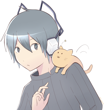 Kazuya Has A Cat Now =^w^= - Cartoon (500x462), Png Download