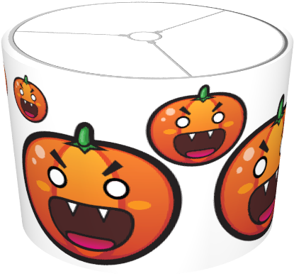 Evil Pumpkin Lampshade - Cartoon (674x516), Png Download
