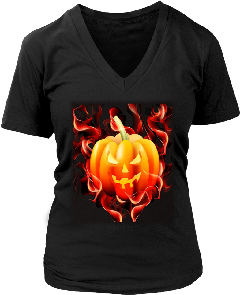 Flaming Pumpkin Halloween T-shirt Jackolantern Scary - Best Gift - Halloween Trick Or Treat 01 Hoodie/t-shirt/mug (960x960), Png Download
