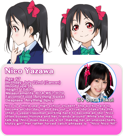 Love Live Character Info (492x550), Png Download