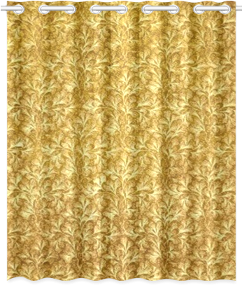 Vintage Floral Lace Leaf Yellow New Window Curtain - Window Valance (500x500), Png Download