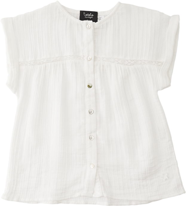 Home>outlet>tocoto Vintage Lace Blouse White - Blouse (850x850), Png Download