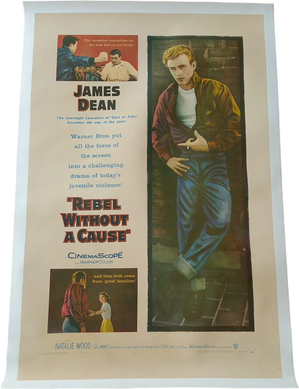 James Dean - Rebel Without A Cause Poster (1000x1399), Png Download