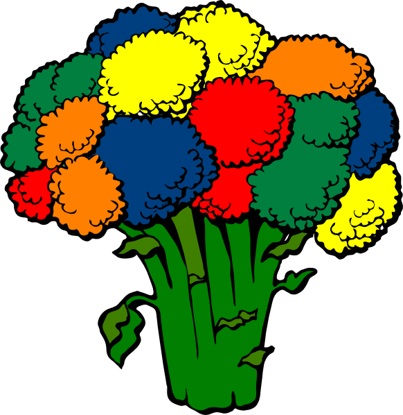 Bropcoli Color Clip Art - Cartoon Images Of Broccoli (582x598), Png Download