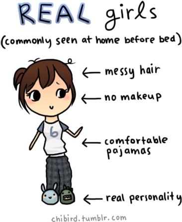 Real Girls Chibird (391x473), Png Download
