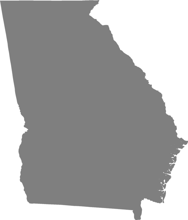 Georgia State Outline Blue (600x702), Png Download