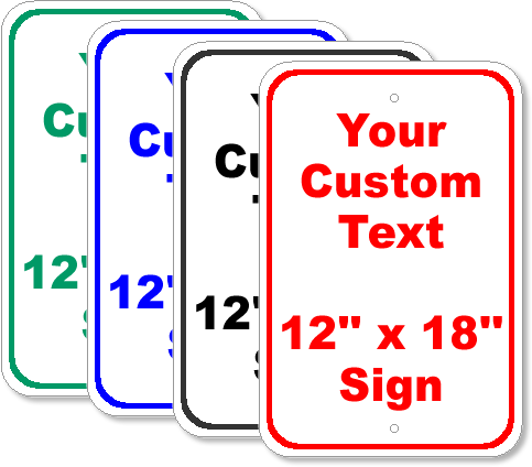 Custom Printed Parking Signs - Custom Parking Sign 12 X 18 (483x424), Png Download