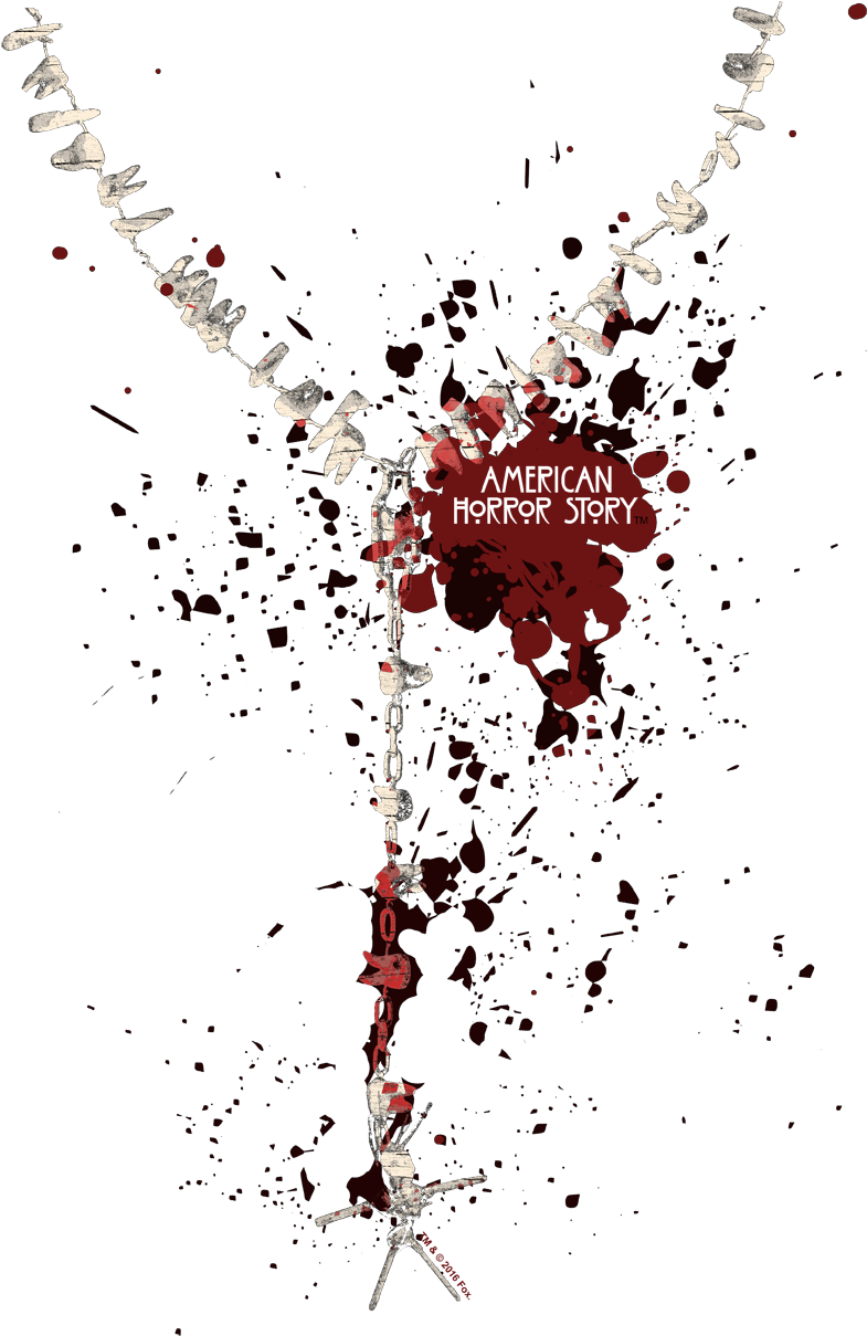 American Horror Story Necklace Men's Ringer T-shirt - Necklace (936x1214), Png Download