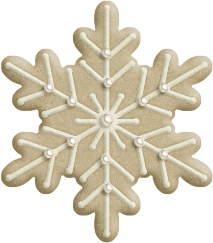 Estrellas De Navidad Y Copos De Nieve - Christmas Cookie Png (439x500), Png Download