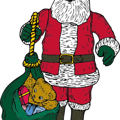 Christmas Boutique Wedding Boutique Sweet Story Boutique - Santa With Bag (400x400), Png Download