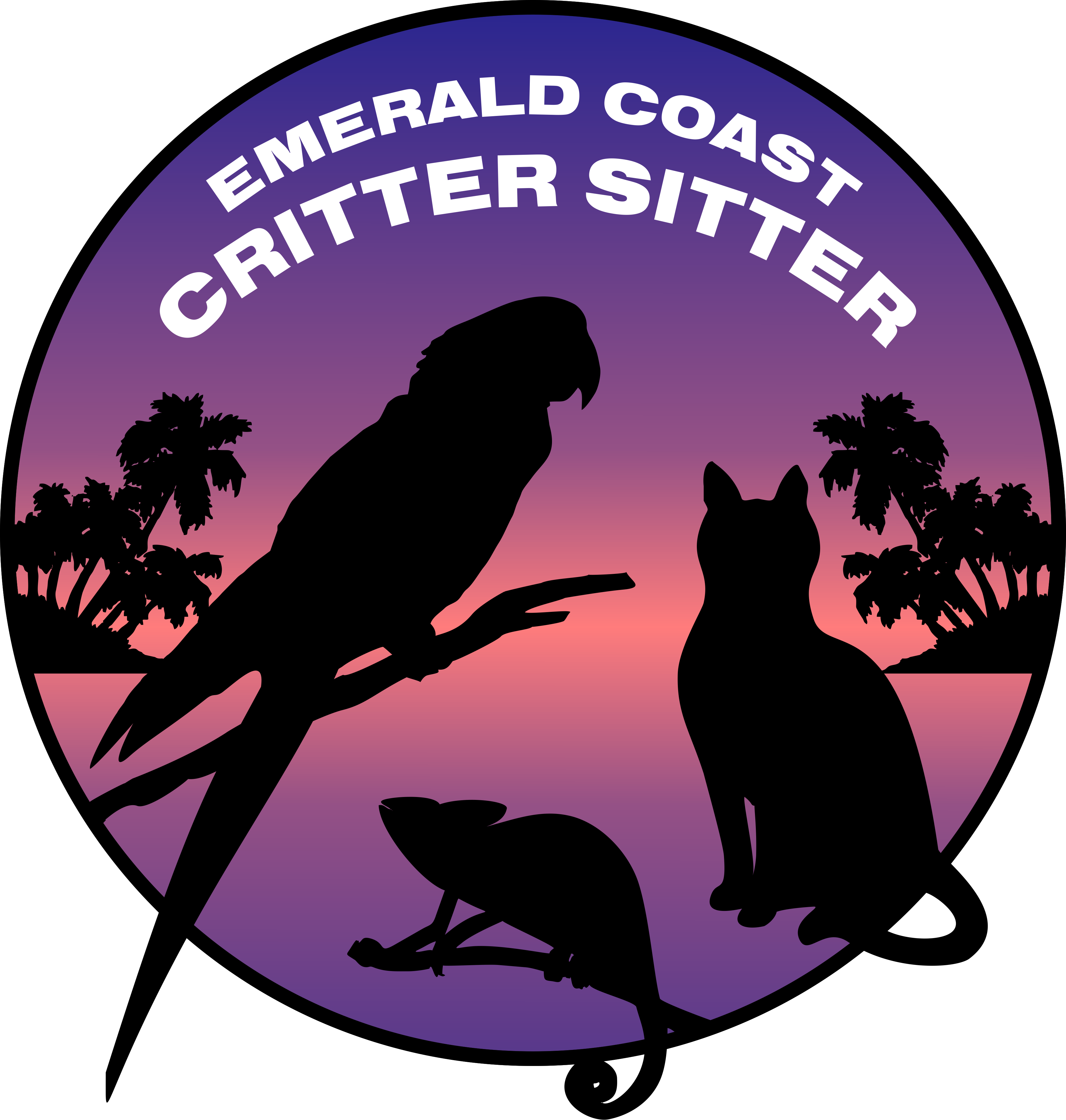 Emerald Coast Critter Sitter - Silhouette (3650x3835), Png Download