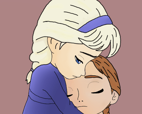 Imagem Frozen Disney Anna E Elsa Crianças - Comics (500x400), Png Download