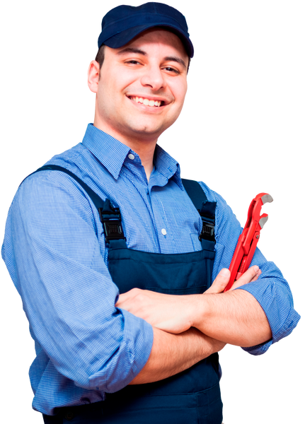Calling A Plumber Vs - Plumber Png (431x600), Png Download