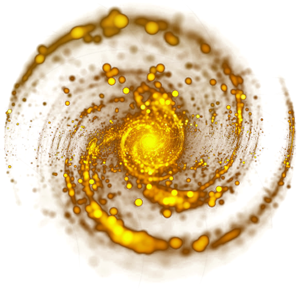 Art Effects Swirl Glitter Gold Stickers - Gold Halo Png (1024x1024), Png Download