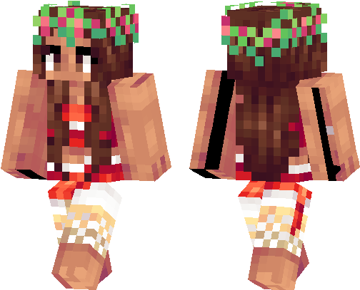 Moana Skin For Minecraft Pe (538x437), Png Download