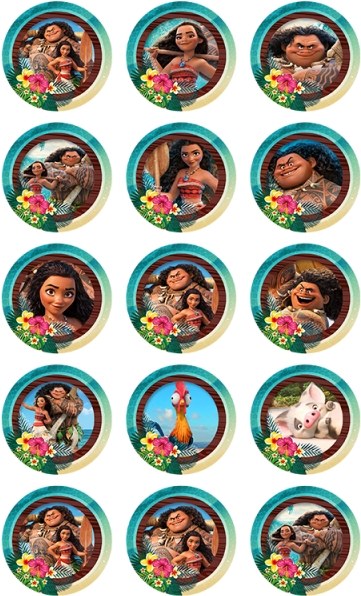 Moana Or (30x - Blaze And Monster Machines Cupcakes (600x600), Png Download