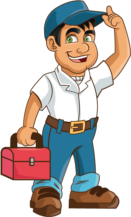 Employment - Plumber - Hombre Con Caja De Herramientas Animado (465x738), Png Download