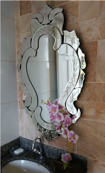 Espelho Margarida Moldura Trabalhada - Espelho Trabalhado (600x600), Png Download