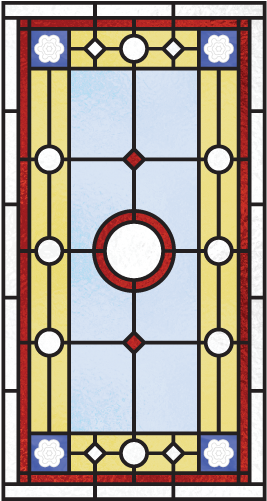 Victorian Design 18 B 1100 1404378003 - Stained Glass (500x500), Png Download