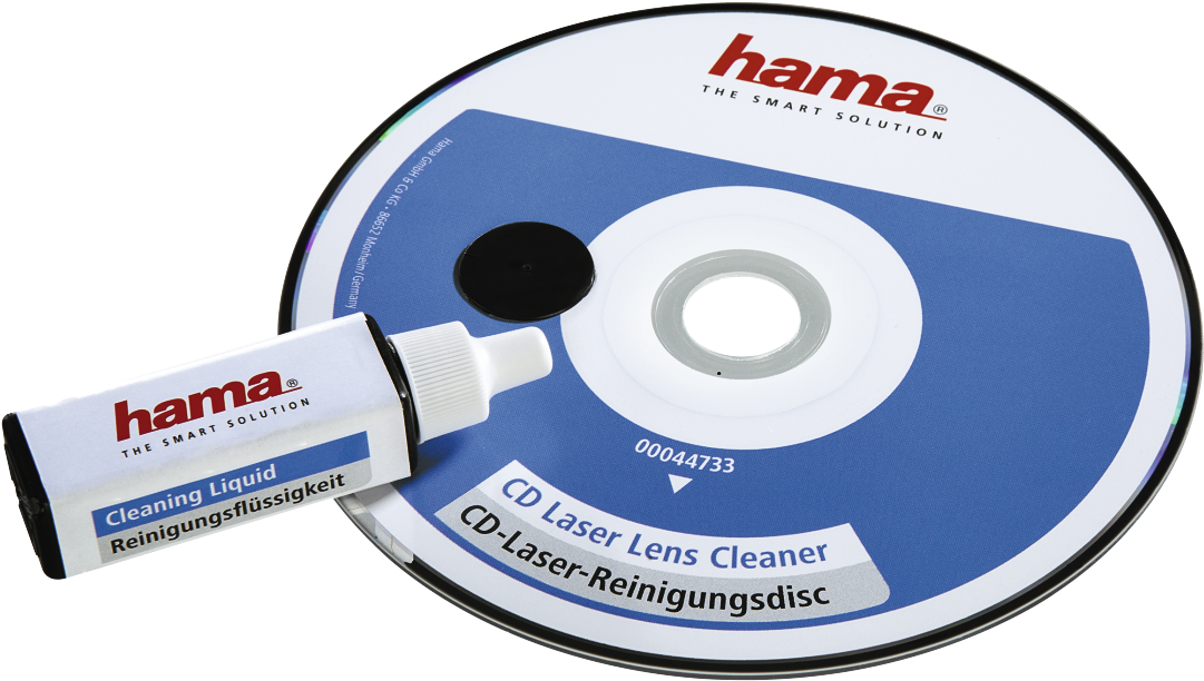 Cd Laser Lens Cleaner, With Cleaning Fluid, Individually - Hama Cd Lens Cleaner (1100x1100), Png Download