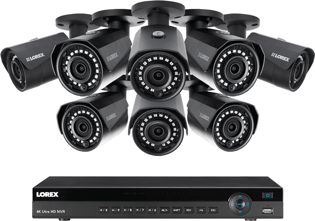 2k Ip Security Camera System With 8 Channel Nvr And - Lorex 2k Hd Ip Security Camera System (1200x800), Png Download