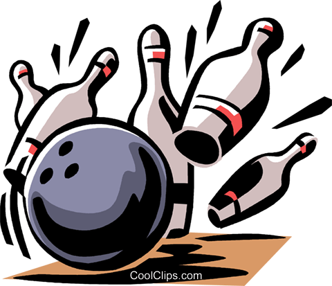 Bowling Ball And Pins Royalty Free Vector Clip Art - Pinos De Bolichi Png (480x413), Png Download