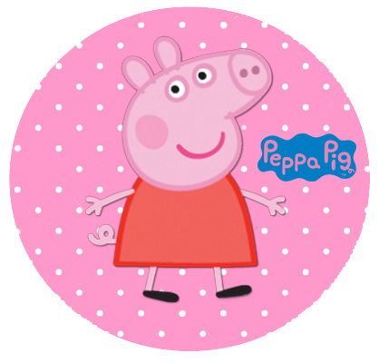 Alfajor 3 Candy Bar Peppa Pig Kit - Peppa Pig Etiqueta Redonda (418x400), Png Download