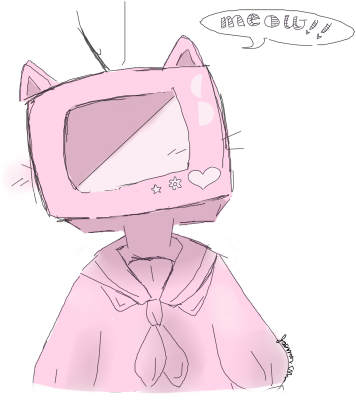 Image Result For Kawaii Pink Gif Transparent Television - Art (500x500), Png Download