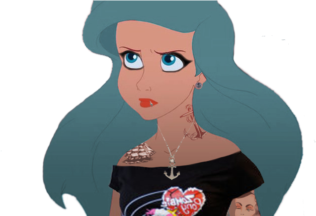 Drawn Alice In Wonderland Punk Rock Pencil And In Color - Punk Edit Disney Princess (790x433), Png Download