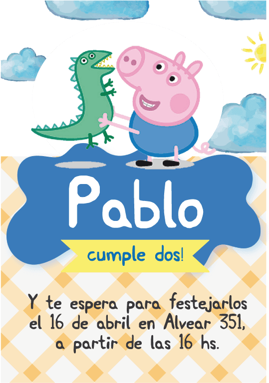 Kit De Cumplea 241 Os Para Imprimir Peppa Pig George - George's Birthday Sticker Book (peppa Pig) (545x767), Png Download