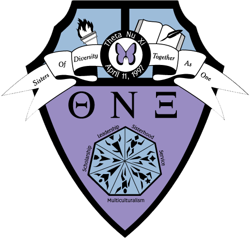 These Organizations Are Joining Kappa Alpha Theta And - Theta Nu Xi Seal (516x493), Png Download