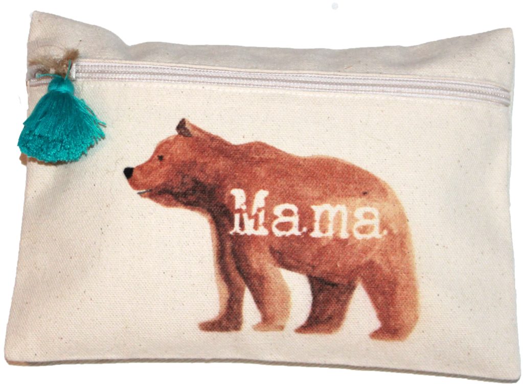 Mama Bear Zipper Pouch - Placemat (1023x752), Png Download