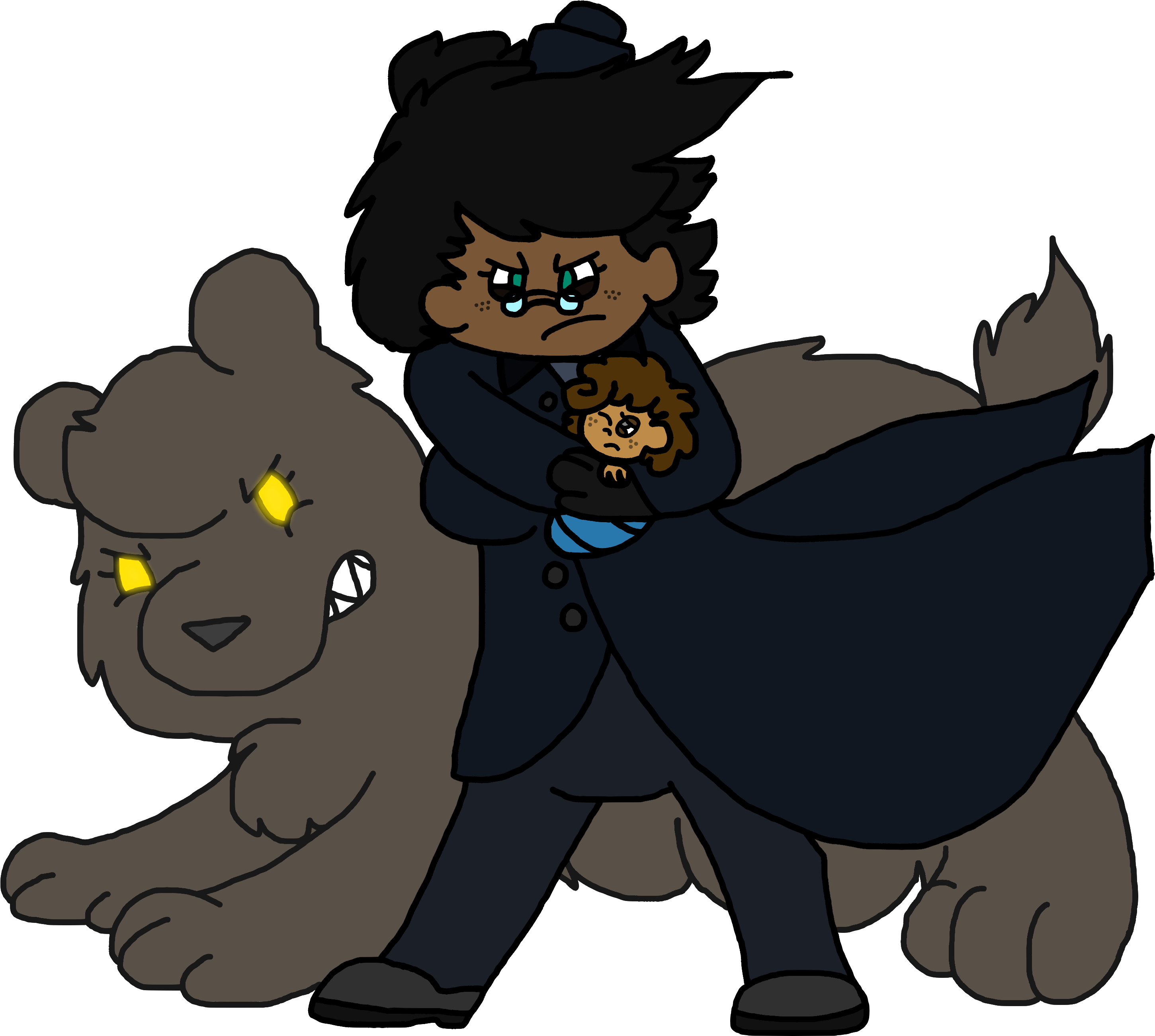 Mama Bear - Cartoon (3000x3000), Png Download