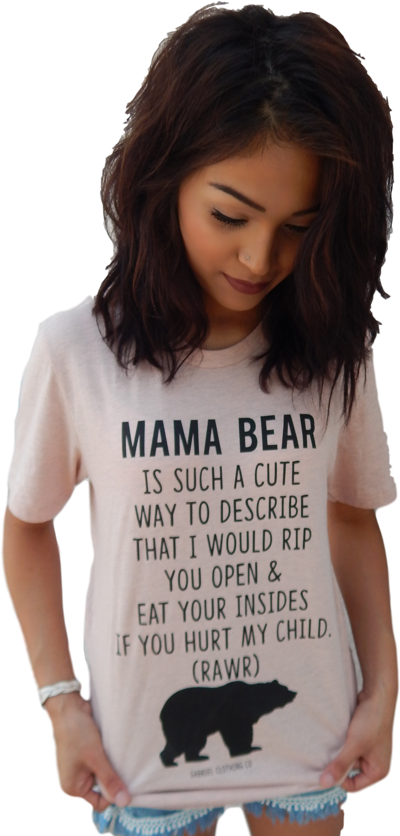 Mama Bear Is A Good Way Tee - Gabriel Clothing Company (1598x2856), Png Download