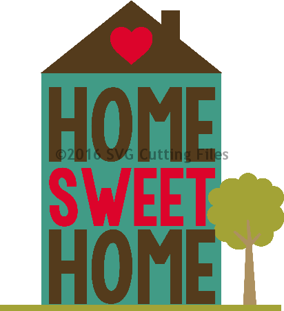 #pp-2502 Home Sweet Home - Tree (412x450), Png Download
