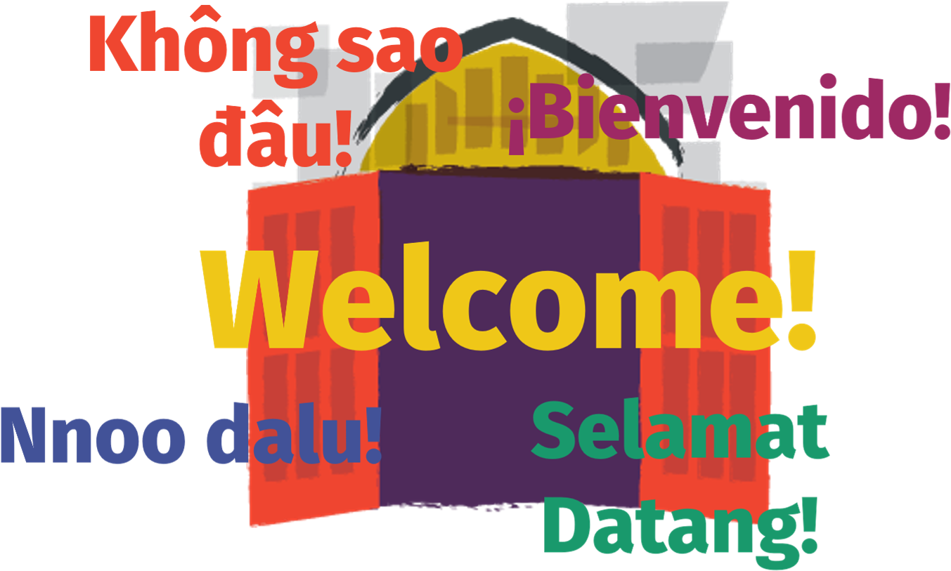 Although Welcoming Persons Of All Backgrounds, Creeds - Graphic Design (1372x859), Png Download