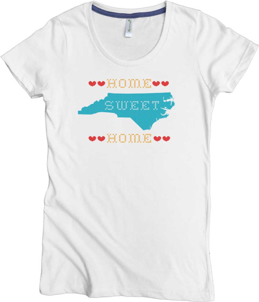 Home Sweet Home Printed On Women's Favorite Crew (1000x1013), Png Download