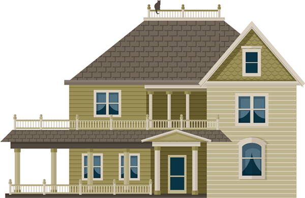These Larger Homes Were Designed To Go On Doors With - Siding (600x390), Png Download