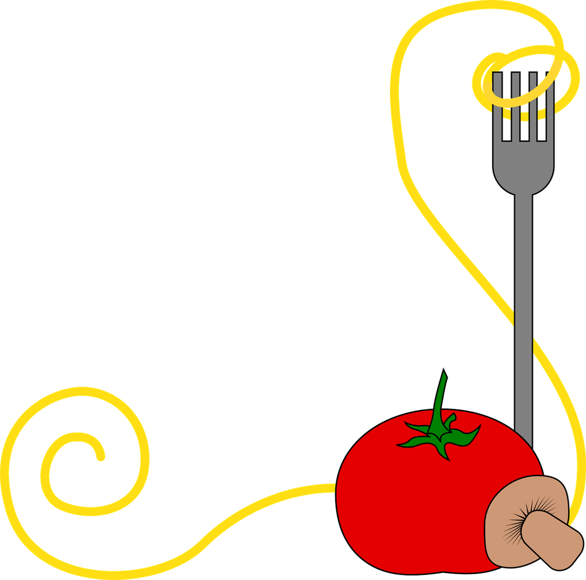 Italian Cena At Penobscot Language School - Spaghetti Border Clip Art (1200x1189), Png Download