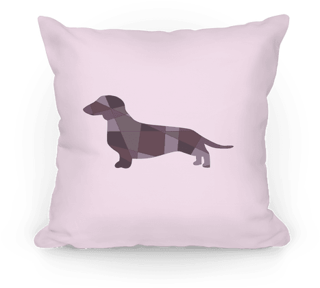 Geometric Wiener Dog Pillow - Geometric Wiener Dog Tote Bag: Funny Tote Bag From (484x484), Png Download