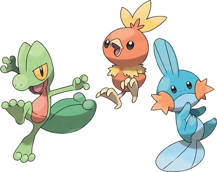 Download Header Pokemon Torchic Treecko Mudkip Png Image With No Background Pngkey Com